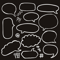 Set of Sketched Speech Bubbles