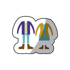 Clothes for womens and mens icon vector illustration graphic design