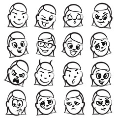 Strichmännchen Serie Emotionen -