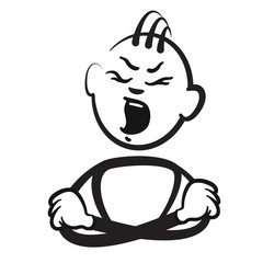 Strichmännchen Serie Emotionen - Mann gelangweilt