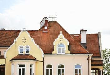 Fragment of building in Ketrzyn. Poland