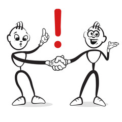 Strichmännchen Serie Emotionen - Bedenken