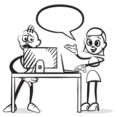 Strichmännchen Serie Emotionen - Training am Arbeitsplatz