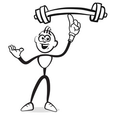 Strichmännchen Serie Emotionen - Fitness