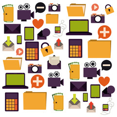 Office icons set icon vector illustration graphic design