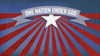 Obraz premium One nation under god, US American color scheme