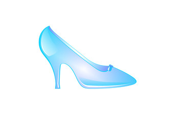 Obraz premium Soulier de verre - fond blanc