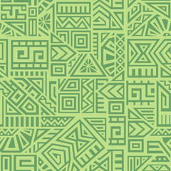 Aztec Vector Seamless Pattern - obrazy, fototapety, plakaty