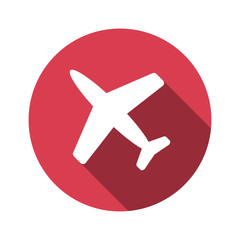 vector illustration of flat design airplane icon