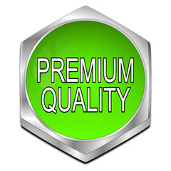 Premium Quality button - 3D illustration