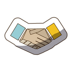 Fototapeta na wymiar Handshake symbol isolated icon vector illustration graphic design