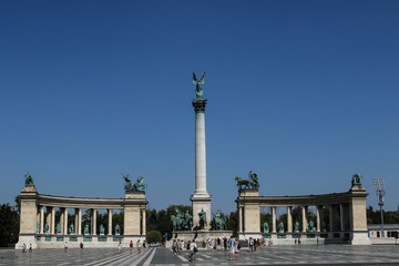 Fototapeta na wymiar Millenium Monument on Heroes' Square, Budapest