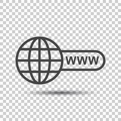 Go to web icon. Internet flat vector illustration for website on isolated background. - obrazy, fototapety, plakaty