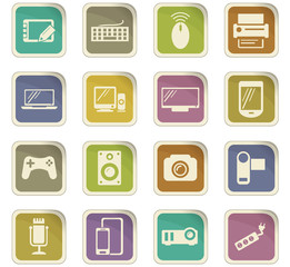 Devices icons set