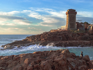 Crepuscolo alla torre di Calafuria