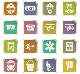 Emergency icons set