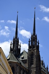 Architecture from Brno and cloudy sky