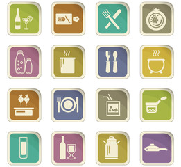 Food and kitchen icons set