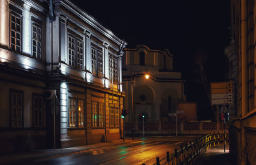 Fototapeta na wymiar Empty Street in one Balkan City