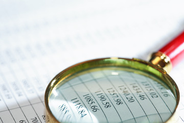 Magnifying Glass On List