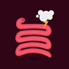 Small intestine vector illustration