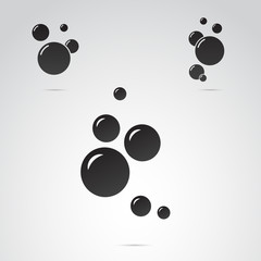 Bubble vector icon set.