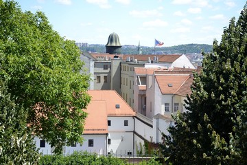 Architecture from Brno and cloudy sky