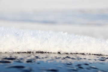 Eis Bilder im Winter mit Schnee 