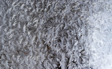 frosty pattern on glass