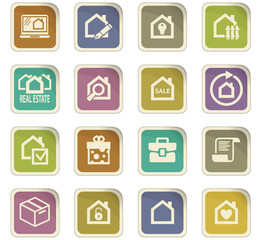 Real estate icons set