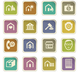Real estate icons set