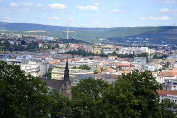 Architecture from Brno and cloudy sky