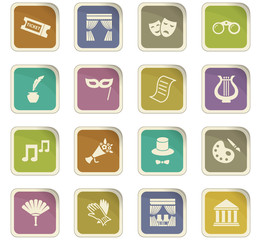 Theater icons set