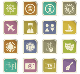 Travel icons set