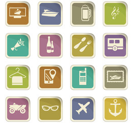 Travel icons set