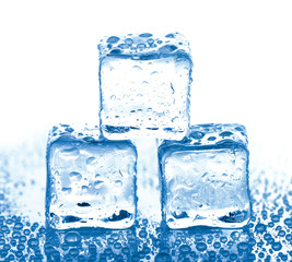 ice cube on white background