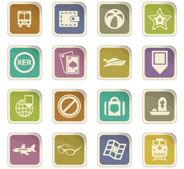 Travel icons set