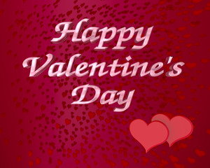 Happy Valentine's Day red big heart february 3D illustration