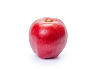 Red apple on white background