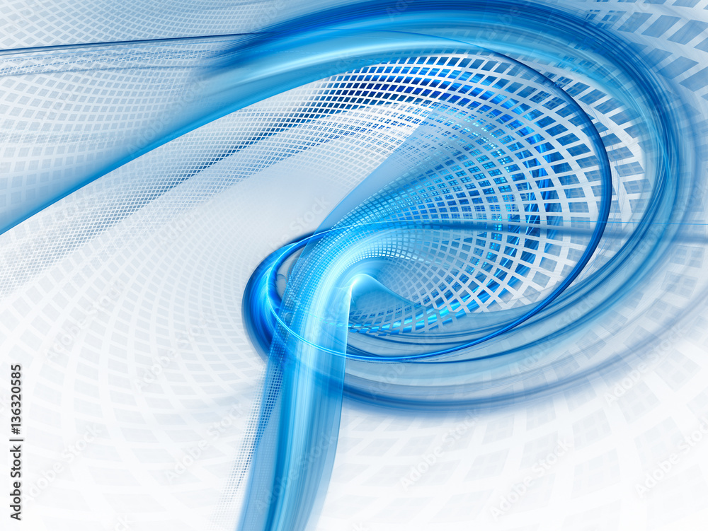 Poster abstract background element. three-dimensional composition of twisted shapes, grids and blurs.scienc