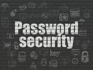Privacy concept: Password Security on wall background