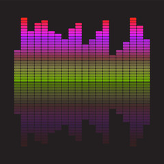 Vector music equalizer. Vector illustration.