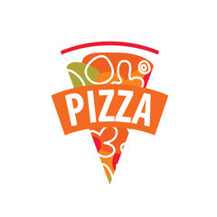 Naklejka premium pizza vector logo