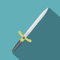 Sword icon, flat style