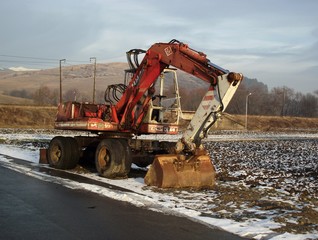 Excavator out of service