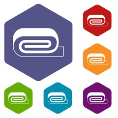 Fototapeta premium Spa towel icons set