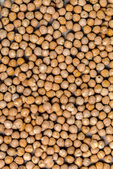 Macro shot of soybeans isolate on a background