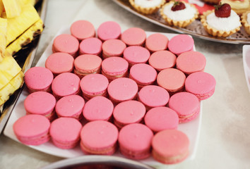 Fototapeta na wymiar macaron in pink the color of wedding