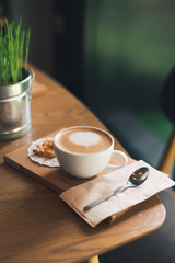 coffee latte art make by barista