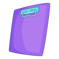 Plane tablet icon, cartoon style
